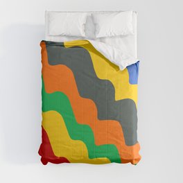 Retro wavy gradient  Comforter
