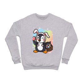 Cute Egg Easter Penguin Lover Design Crewneck Sweatshirt