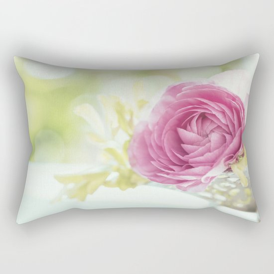 Princess like - Lightpink flower sparkling in silver bowl Still-life on #Society6 Rectangular Pillow