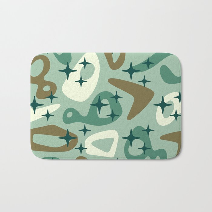 Retro Mid Century Modern Abstract Composition 672 Bath Mat