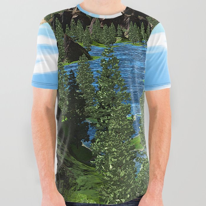 The Lake  All Over Graphic Tee