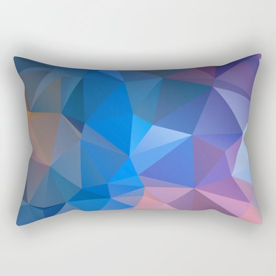 Colored polygon pattern.Amethyst. Rectangular Pillow
