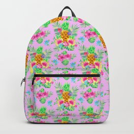 Tropical Vibes Pattern Pink Backpack