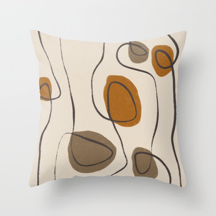 Modern Abstract Shapes #10 Throw Pillow