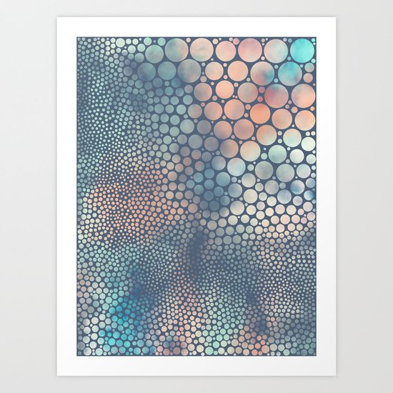 Dream Circles Charcoal Art Print