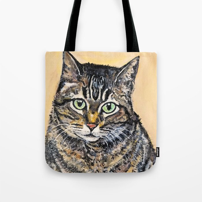 Tabby Cat Painting Tote Bag