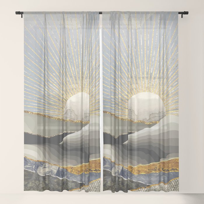 Morning Sun Sheer Curtain By Spacefrogdesigns Society6