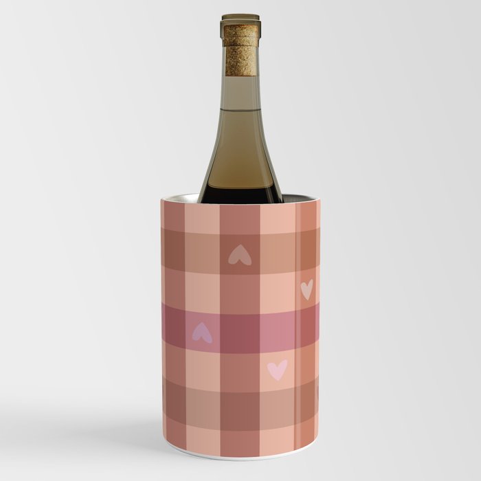 Love check in earthy hues Wine Chiller