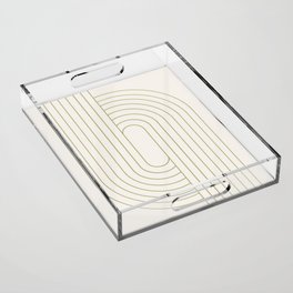 Oval Lines Abstract XV Acrylic Tray