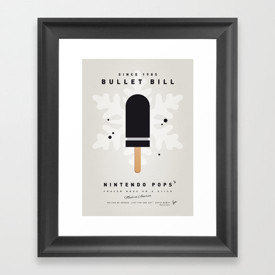 My NINTENDO ICE POP - Bullet Bill Framed Art Print