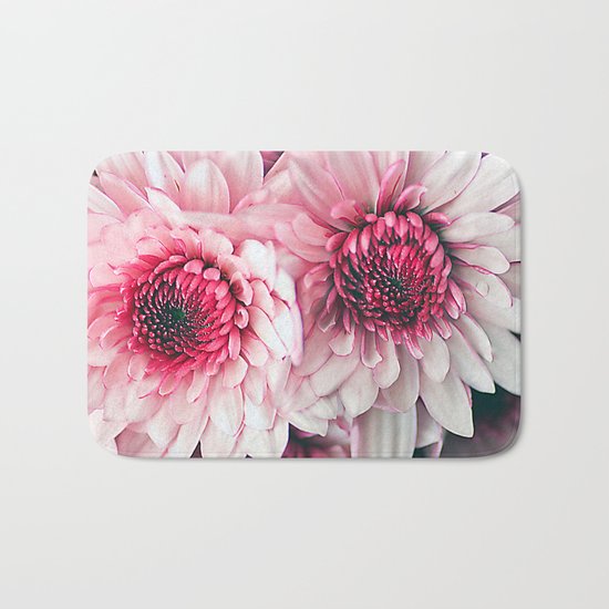 Pink asters. Bath Mat