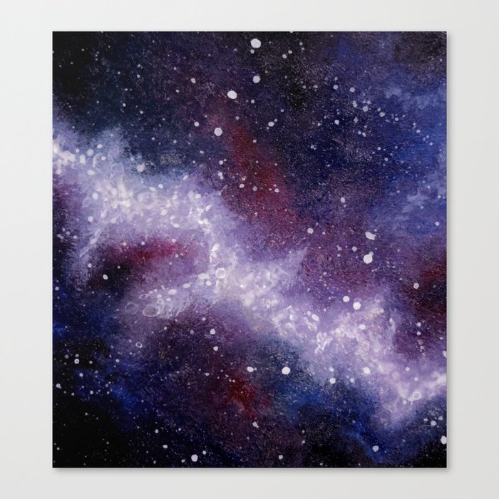Abstract Galaxy Painting by Nicole Labonte Canvas Print