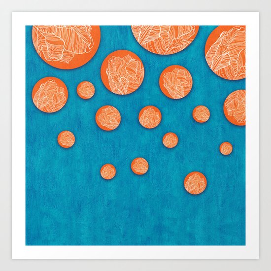 Orange tulips Art Print