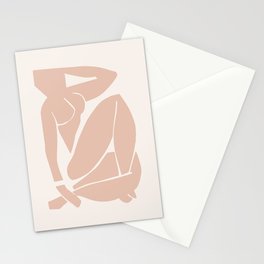 Blush Pink Matisse Nude III, Henri Matisse Abstract Woman Artwork Decor Stationery Card