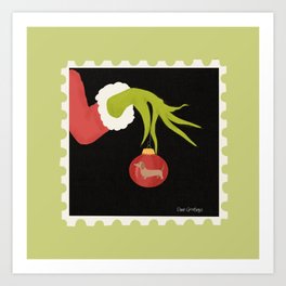 Doxie Ornament for the Grinch Art Print