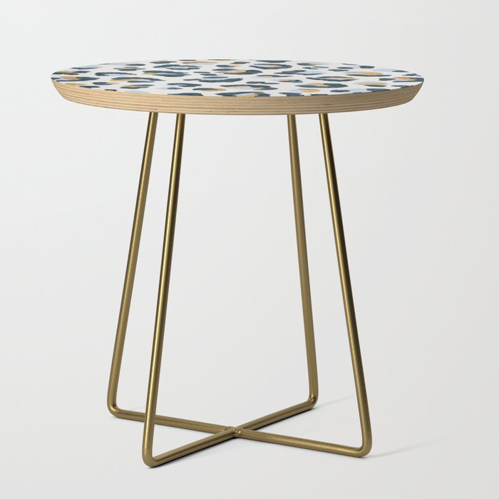 Snow Leopard Print Side Table
