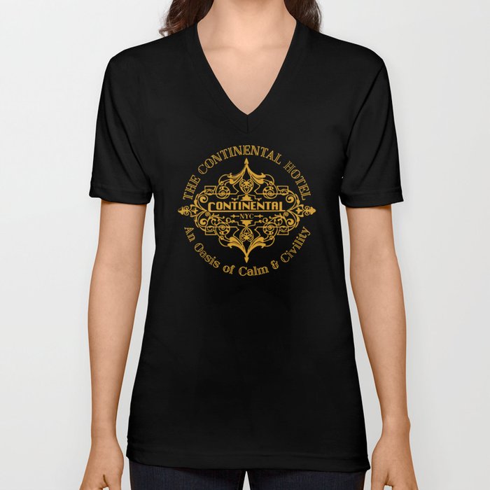 The Continental Hotel V Neck T Shirt