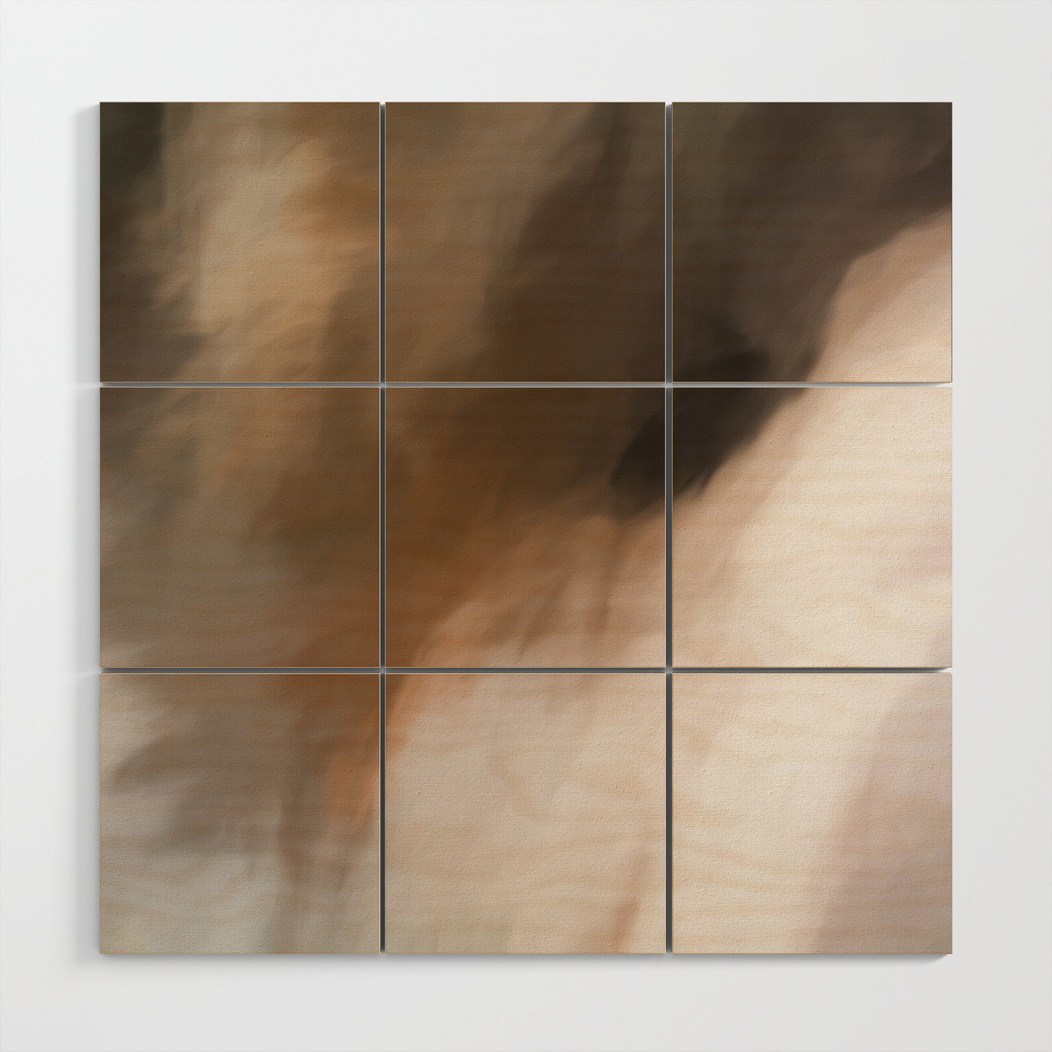 Abstract Earth Shades Like Painted On Canvas Wood Wall Art By