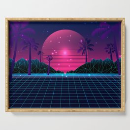 80's Flashback Synthwave Serving Tray
