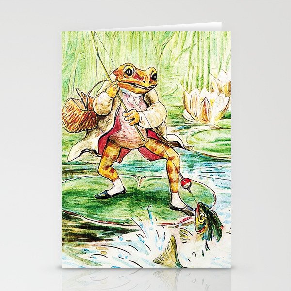 “Jeremy Fisher Catches a Fish” by Beatrix Potter Stationery Cards
