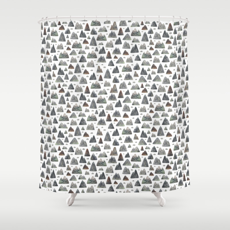 Little Mountain Range Shower Curtain By Elenaoneill Society6
