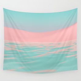 Pink Beach Wall Tapestry