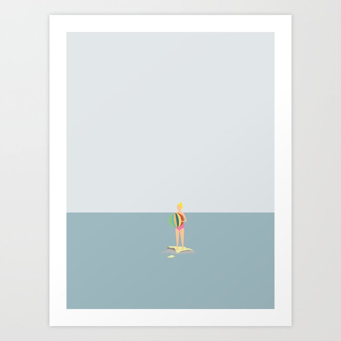 OCEAN SVØMMERE  No.03 (Girl) Art Print