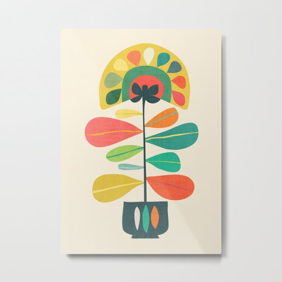 Fan Flower Metal Print