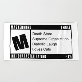 Rated M for INTJ Mastermind Female Beach Towel