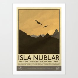 Silver Screen Tourism: Isla Nublar / Jurassic Park World Art Print