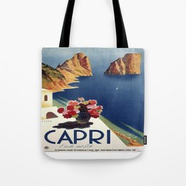 Italy Capri Vintage Poster Tote Bag