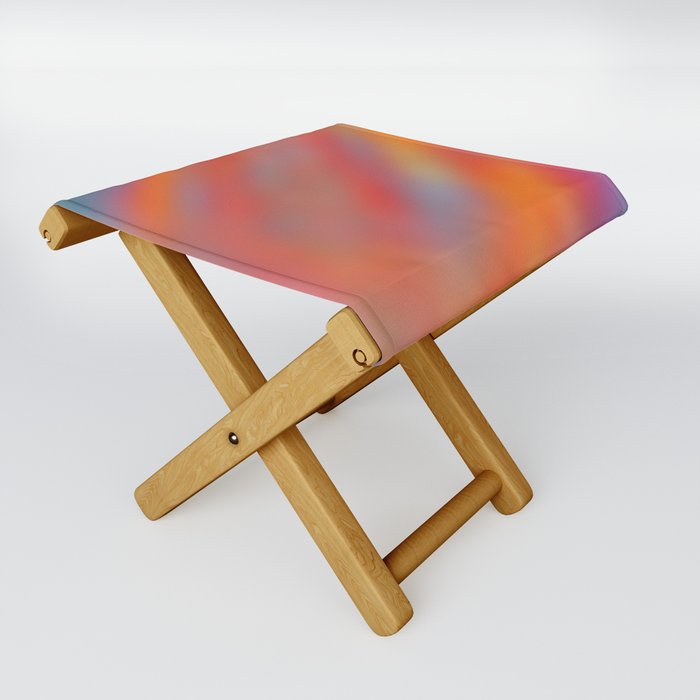 Gradient Ombre Lines Folding Stool