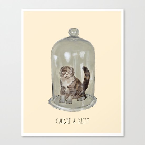 Caught a Kitty Canvas Print