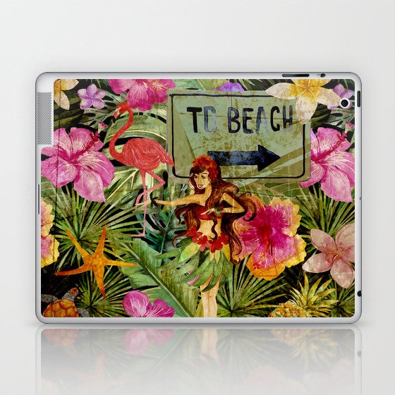 Tropical Vintage Exotic Jungle Beach Party Laptop & iPad Skin