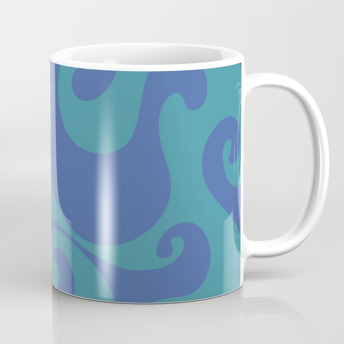 Dive into the Dream - dark and medium rich blue Coffee Mug