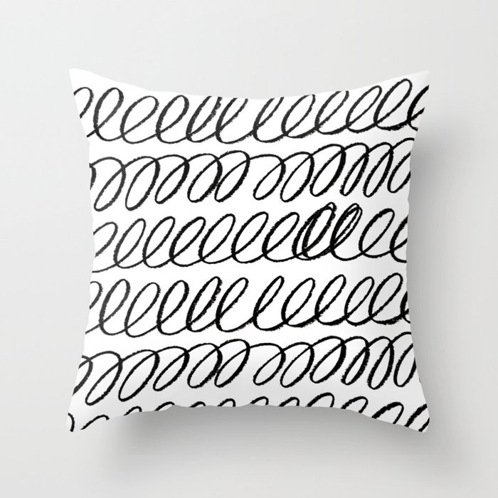 Spring Doodle Throw Pillow