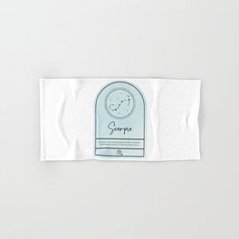 Scorpio Zodiac | Light Aqua Watercolor Hand & Bath Towel