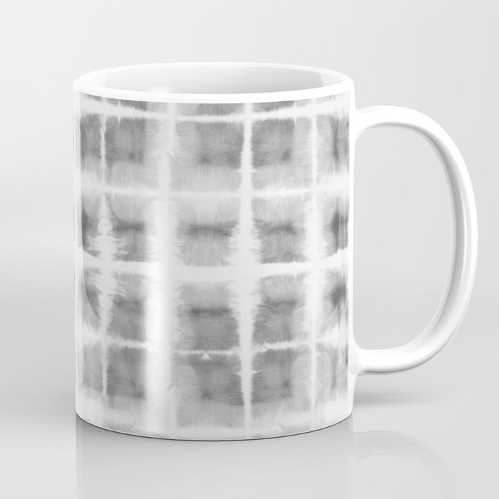 Shibori gray squares Coffee Mug