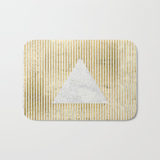 inverse trian gold Bath Mat