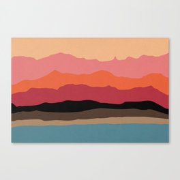 Abstract Mountains and Hills Canvas Print