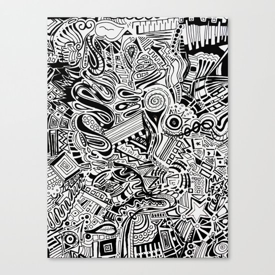 Inky \\ Canvas Print