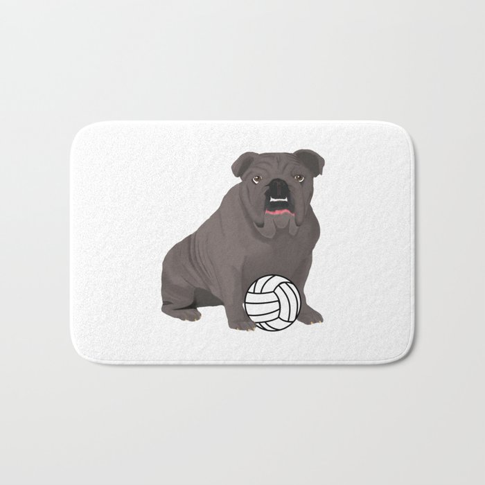 Bulldog Volleyball Bath Mat
