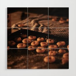 Homemade Appetizer called Taralli in Puglia South Italy Wood Wall Art