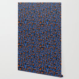 Blue Jungle - Leopard Pattern Wallpaper