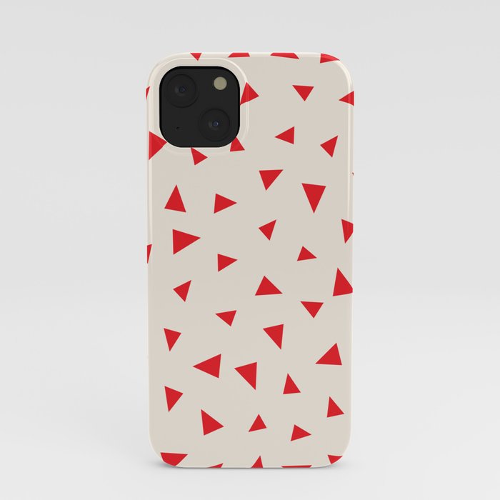 Red Triangles Holiday Pattern iPhone Case