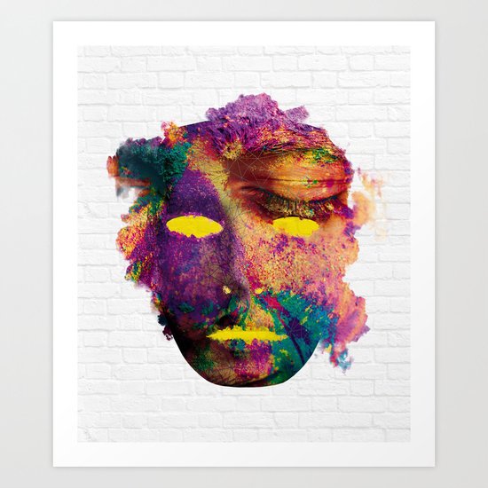Holi Mask Art Print