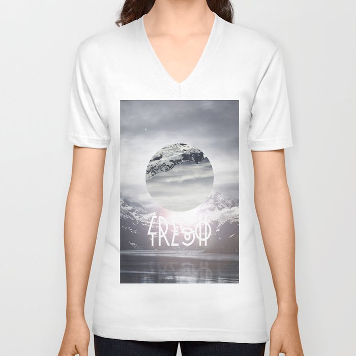 Fresh Mountain V Neck T Shirt