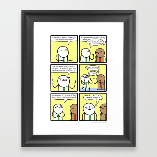 Antics #274 - no he did not Framed Art Print