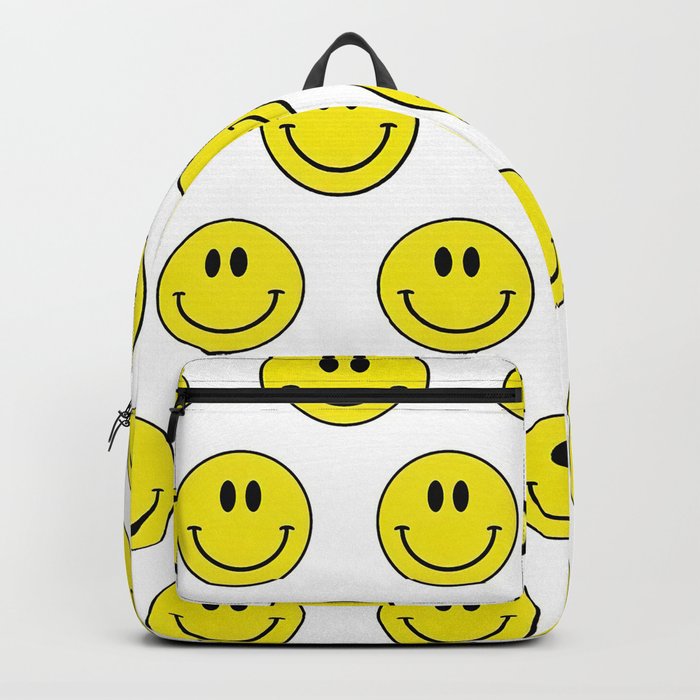 Smiling Faces Pattern Backpack
