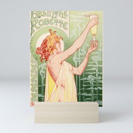 Absinthe Robette 1896 by Henri Privat Livemont Art Nouveau Vintage Poster 1896 Artwork for Prints Po Mini Art Print